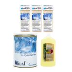 Kuaf Konserve Sir Ağda Pudra 800 Gr + Kuaf Pudra Kartuş Ağda 3 Adet+ Ağda TemizlemeSuyu Mango