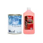 Kuaf Konserve Sir Ağda Pudra 800 Gr + Sir Ağda Temizleme Yağı 750 Ml Çilek