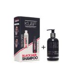 Kuaf Saç Sakal Siyahlaştırıcı Siyah Şampuan 500 ml Set Soyulabilir Siyah Maske 250ml