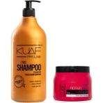 Kuaf Tuz İçermeyen Keratin 1 lt Bakım Şampuanı+500 ml Argan Bakım Maskesi