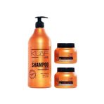 Kuaf Tuzsuz Şampuan 1 L + Keratin Saç Maskesi 250 Ml X 2 Adet