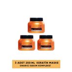 Kuaf Yıpranmış Saçlar Için Keratin Saç Bakım Maskesi 250 Ml X 3 Adet