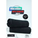 Kuaförlere Özel Boya Tutmayan Mikrofiber Saç Havlusu 50 x 90 cm 2'li Set - Siyah - 50 x 90 cm