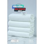 Kuaförlere Özel Boya Tutmayan Mikrofiber Saç Havlusu 50 x 90 cm 4'lü Set - Beyaz - 50 x 90 cm