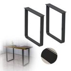 KUANGGE Sağlam Metal Yemek Masası Ayakları, Yükseklik 70 cm, Genişlik 50 x 70 cm, Siyah Döküm Yan Masa Ayakları, Kendin Yap Projeleri için Endüstriyel Stil Mobilya Ayakları.