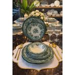 Kuantum BYM 24 Parça 6 Kişilik Porselen Yemek Takımı Velour Green - Mint Yeşili