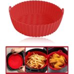 Kuantum Bym Silicolife Airfryer Silikon Pişirme Kabı – Tüm Hava Fritözleriyle Uyumlu - Kırmızı - Renk