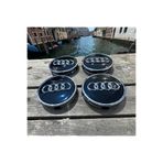 KÜB-AY TİCARET AUDİ UYUMLU JANT GÖBEĞİ 68MM- A3 8p 8v 2003-2013 Çelik Jant Göbeği -4LÜ SET-SİYAH