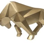Kübik Boğa Biblo, Gold, Büyük Boy