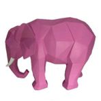 Kübik Fil Obje Pembe