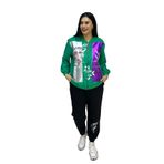 Kübist Tablo Baskılı Büyük Beden Takım - Yeşil - GKS-00451 42