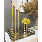Kübra Özdemir Store METAL AYNALI TEPSİ ESKİTME GOLD DİKDÖRTGEN TEPSİ ESKİTME GOLD