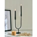 Kübra Özdemir Store METAL ŞAMDAN & MUMLUK 2 KOLLU DEKORATİF SİYAH ŞAMDAN SİYAH