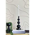 Kübra Özdemir Store Truva Modern Metal Şamdan Siyah Ev Dekoru Mumluk