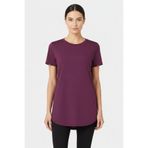 Kübra Tekstil Kadın Bordo Sporcu Tişörtü Nefes Alabilir Hızlı Kuruyan Rahat Kesim Fitness Yoga Tişört-Tshirt
