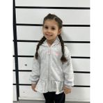 Kübra tekstil Kız Çocuk Fermuarlı Kapsonlu/kapüşonlu Farbalalı Jarse Hırka,sweatshirt,polarlı Hırka - 9 - 12 Ay - Gri
