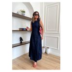kubraozbeybutik Kolsuz Çan Kesim Denim Elbise
