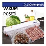 Küchen Pratic 18x30cm 25 adet Vakum Makinelerine Uyumlu Tırtıklı (Gofrajlı) Vakum Poşeti