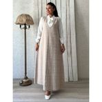 Küçüğüm Butik Bej Rengi Tüvit A-Kesim Jile Elbise - S - M