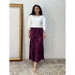 Küçüğüm Butik Bordo Uzun Payet Etek - S - M