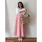 Küçüğüm Butik Pudra Bahardalı Poplin Kloş Etek - S - M