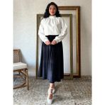 Küçüğüm Butik Siyah Kadife Kloş Etek - S - M