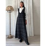 Küçüğüm Butik Siyah Tüvit A-Kesim Jile Elbise - S - M