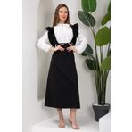 KÜÇÜĞÜM BUTİK Uzun Siyah Krep Salopet Etek