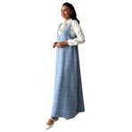 KÜÇÜĞÜM Butik Uzun Tüvit A-Kesim Jile Elbise (Bebe Mavisi, L-XL)