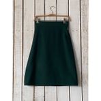 Küçüğüm Butik Zümrüt Yeşili Kaşe Kısa Etek - 4XL - 5XL