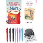 Küçük Adam Büyürken ve Kitap Kurdu Olmak İstemeyen Maya 2'li Set - Kalem