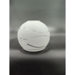 Küçük Avize Camı.yuvarlak,suyolu,beyaz Renkte (ÇAP:10.00 cm -DUY YUVASI:3.00 cm )MUM Ampule Göre (E.14)