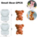 Küçük Ayı-2pcs Şeker Buz Kalıp Buz Kahve Küpü Kalıp Çikolata Hamur Silikon Kek Kalıp Makinesi Çay Süt Ayı Şekli Kalıp Viski (Yurt Dışından) - Renkli