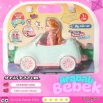 Küçük Barbie Chelsea Bebekli Arabası - Oyuncak Arabalı Bebek - Barbie Arabası - Bebekli Barbie Arabası