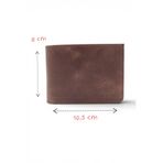 Küçük Boy Hakiki Dana Derisi Bozuk Para Bölmeli Minimal Yatay Deri Cüzdan (10.5 x 8 cm) (Kahverengi)