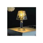 Küçük Boy Kristal Elmas Led Masa Lambası Pilli Projeksiyon Mini Abajur 12 Cm