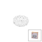 KÜÇÜK CAM - DIAMOND KRİSTAL ŞEKİL YUVARLAK KÜLLÜK ÇAP: 11.2CM - D: 4.4CM (5296)