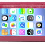 Küçük Crossbody Çanta Dokunmatik Ekran Telefon Çantası Omuz Çanta Cüzdan Çanta Kadınlar ve Kızlar için, 2 Farsça Kırmızı