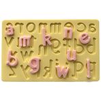 Küçük Harfli Alfabe Şeklinde Silikon Pasta ve Seker Hamuru Kalibi 4x2x0,5 cm