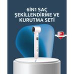 Küçük Hazine 6-In-1 Saç Şekillendirme Seti Yüksek Hızlı Motor Negatif Iyon LCD Ekran - Çok Renkli