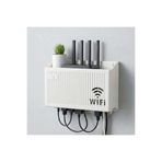 KÜÇÜK HAZİNE Duvar Tipi Wi-Fi Modem Saklama Kutusu(Beyaz) – Kablo Düzenleyici Router Raf Organizer (5580)