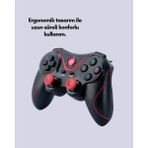 Küçük Hazine Ergonomik Tasarımlı Kablosuz Bluetooth Gamepad Titreşimli - Çok Renkli