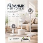 Küçük Hazine Mey Ithalat® 5 Kademeli Hız Ayarıyla Güçlü Hava Akışlı Dikey Vantilatör - Renkli