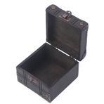 Küçük Hazine sandığı, 4.3 X 4.3 X 3.1 inç Ahşap Depolama Kutusu Vintage Mücevher Kutusu Retro Dekoratif Hazine Sandık kasası Keçe Saklama Kutusu Mücevher Için Kilitli,