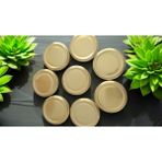 Küçük Işıklar Cam Kavanoz Kapağı 210CC Gold Renk Kavanoz Kapağı 63MM, Mama Yoğurt Kavanoz Kapağı - 40 Adet - 300 ml