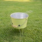 Küçük Katlanabilir Metal Piknik Izgara Mangal Barbekü (Açık Yeşil)