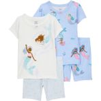 Küçük Kız Çocuk Pijama Set 4'lü Paket - Çok Renkli - 2 Yaş