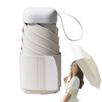 Küçük kompakt şemsiye, seyahat boyutu şemsiyesi, Yağmur Cep Şemsiyesi Güneş Otomatik Katlama, UV koruması katlanabilir gölge kalkanı yürüyüş, plaj, yürüyüş, dış mekan, bahçecilik için taşınabilir