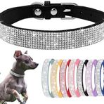 Küçük Köpek Tasması, Bling Yapay Elmas Fantezi Kristal Parıltı Güzel Mücevher Pet Köpek Tasmaları XXS XS Küçük Orta Büyük Irk Kız Dişi Köpekler Kediler (Siyah, XS)