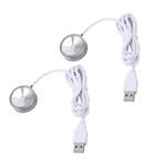 Küçük LED Işık USB Ekran Spot ışığı Yuvarlak Küçük LED Vitrin lambası 4,2ft Kablo Ile takı dolabı Dolap rafı 5V (Sıcak ışık)